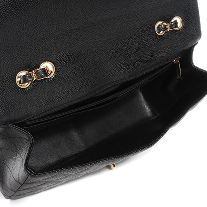 Chanel Caviar Quilted Jumbo Single Flap Black 5 of 9