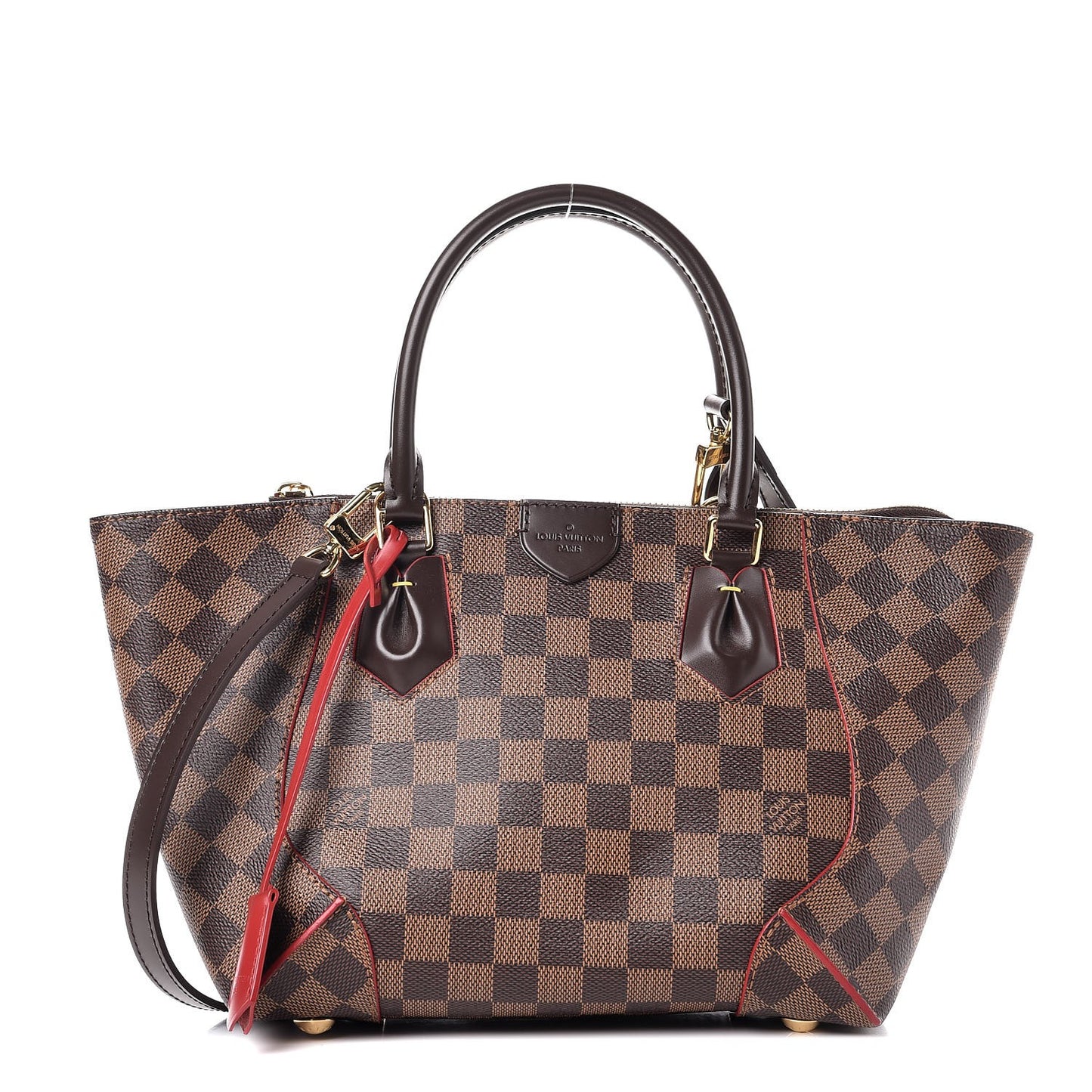 Damier Ebene Caissa Tote PM Cherry