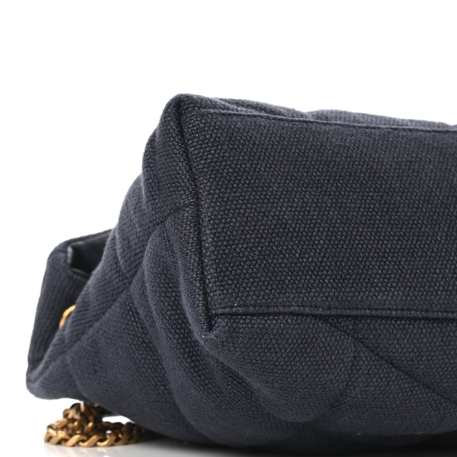 Saint Laurent Canvas Quilted Small Loulou Puffer Monogram Chain Satchel Marine 13 of 16