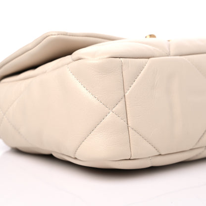 Chanel Goatskin Quilted Medium Chanel 19 Flap Beige 8 of 9