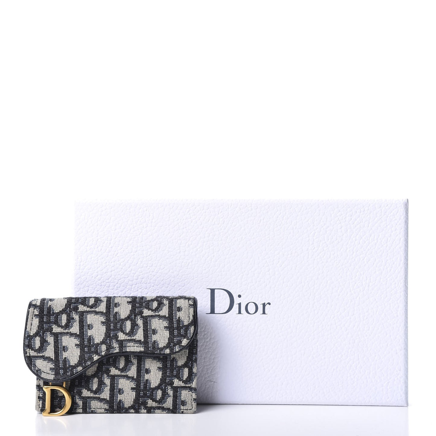 Oblique Saddle Card Holder Blue