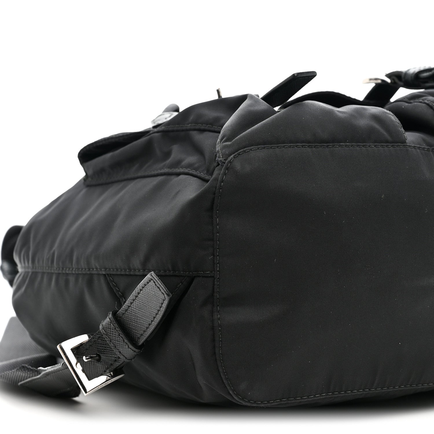 Prada Tessuto Nylon Saffiano Small Backpack Black 9 of 12