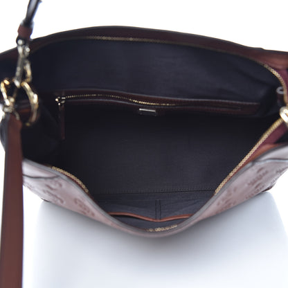 MCM Calfskin Ottomar Monogram Medium Klara Hobo Brown 5 of 11