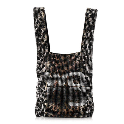 Alexander Wang Crystal Leopard Mini Wanglock Shopper Black Brown 1 of 9