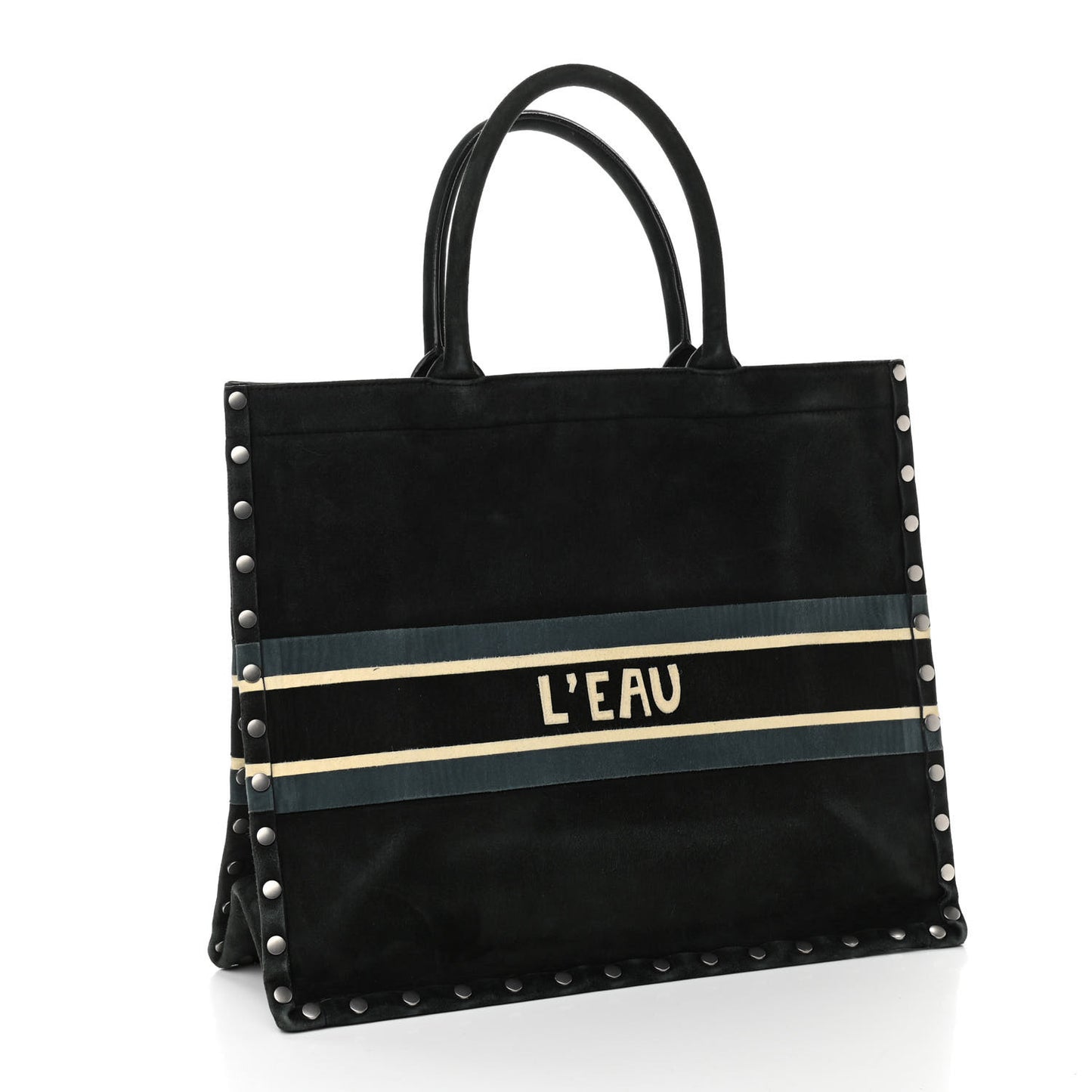 Suede Large Sea Book Tote Black