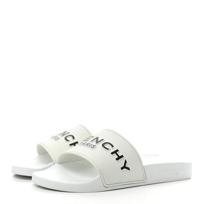 Givenchy Rubber Logo Pool Slide Sandals 9 White 6 of 14