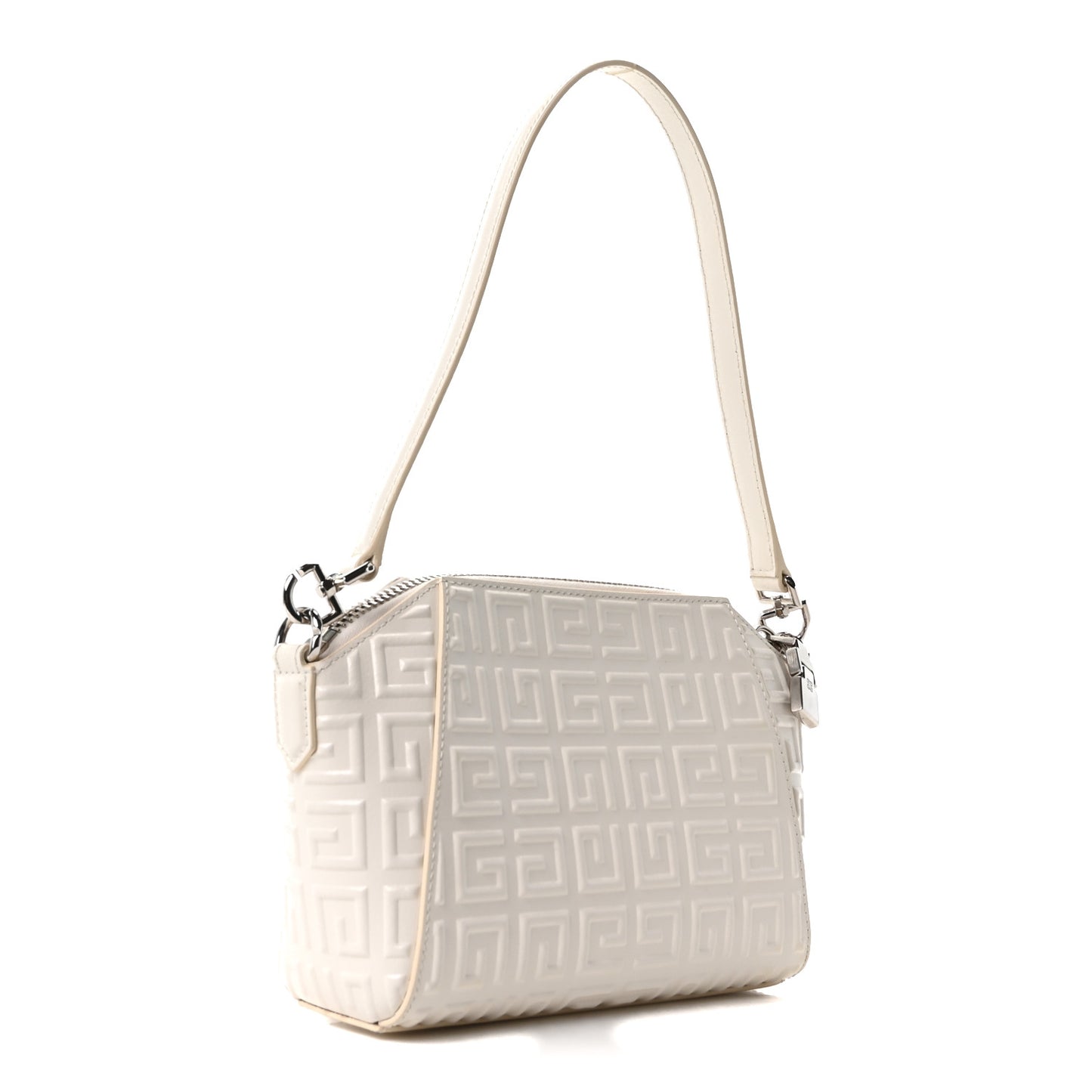 Calfskin Logo Embossed XS Antigona 4G Ivory