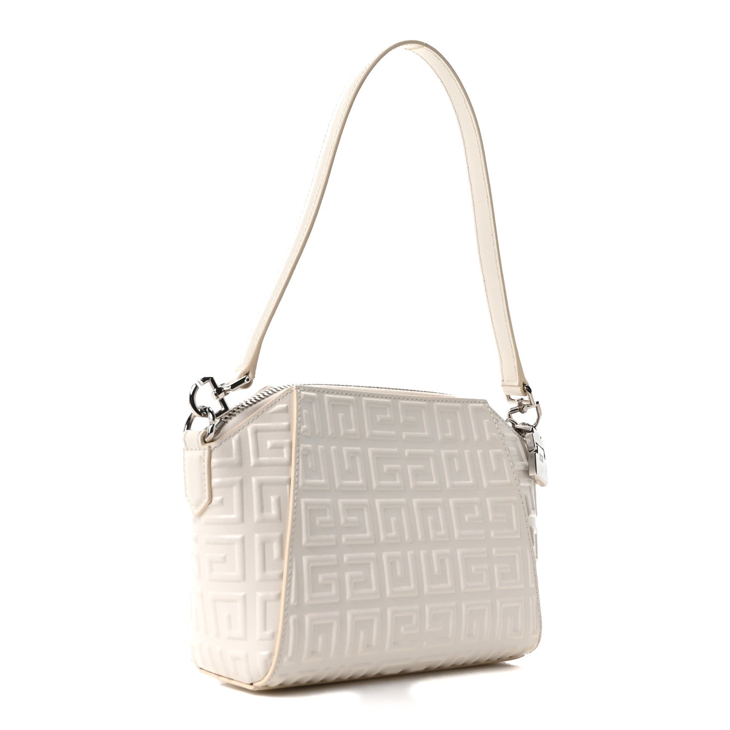 Givenchy Calfskin Logo Embossed XS Antigona 4G Ivory 3 of 9