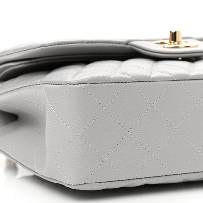 Chanel Caviar Quilted Small Double Flap Grey 9 of 11