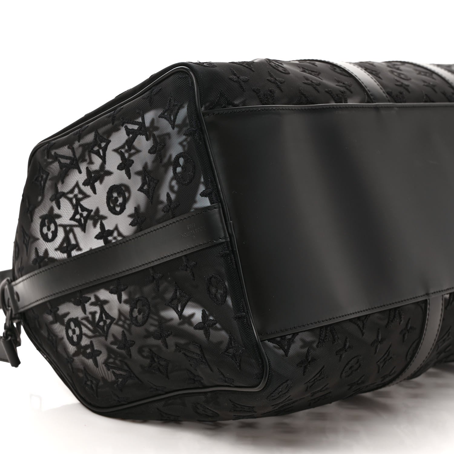Louis Vuitton Monogram See Through Keepall Bandouliere 50 Black 7 of 11