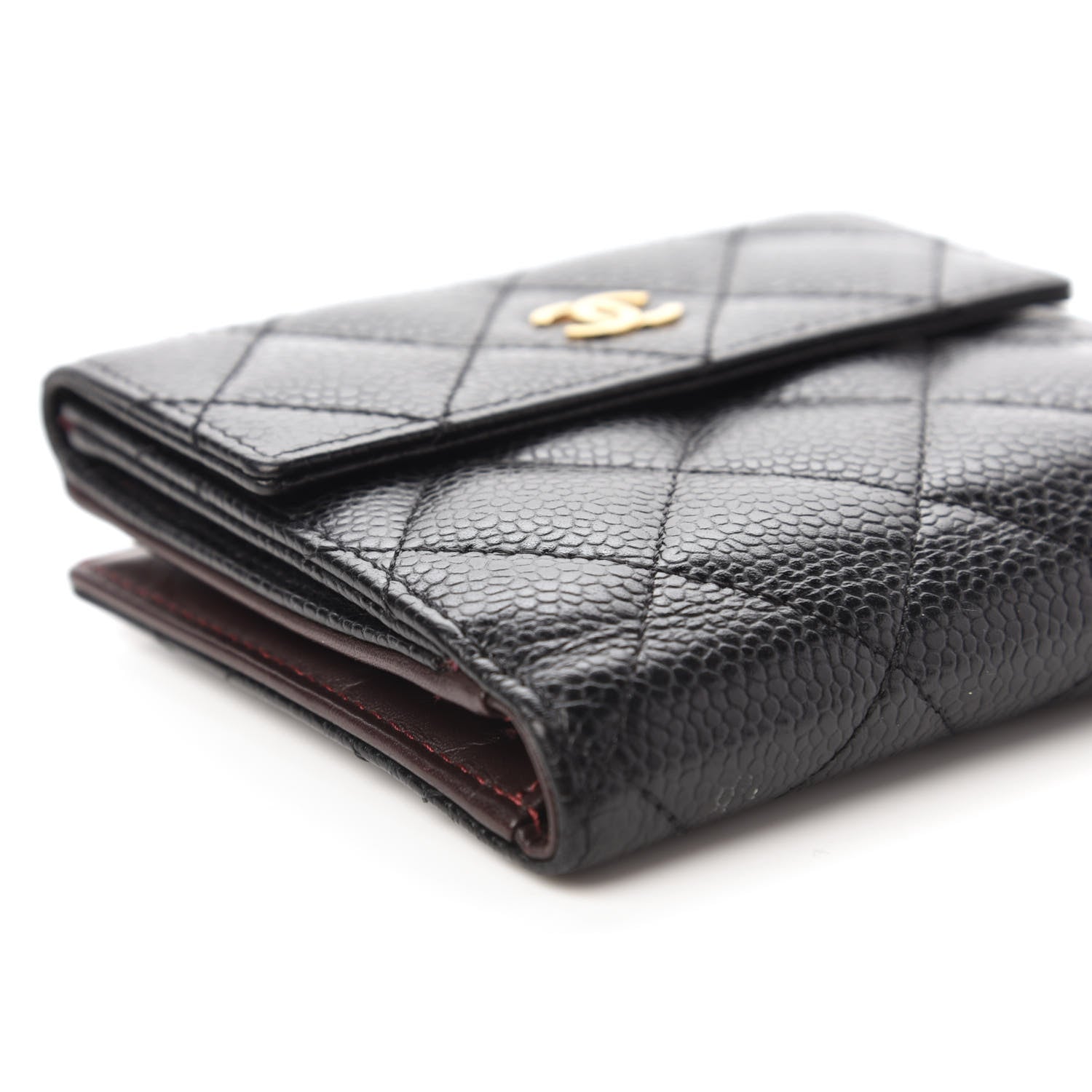 Chanel Caviar Quilted Compact French Flap Wallet Black 6 of 11