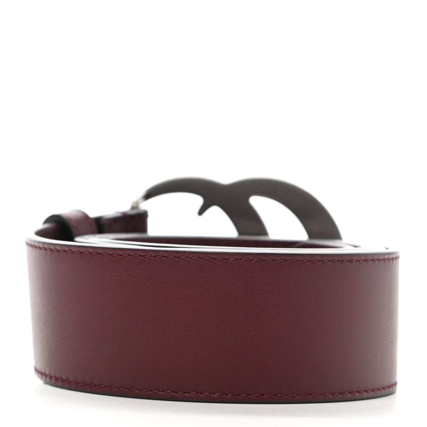 Moon Calfskin Nickel Double G 40mm Belt 90 36 Strong Red