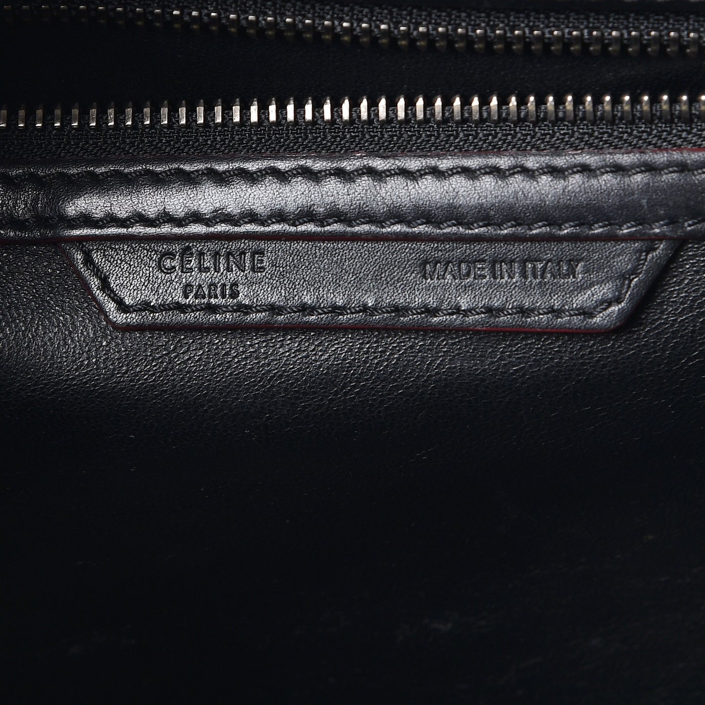 Smooth Calfskin Mini Luggage Black Pink Trim
