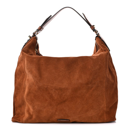 Jimmy Choo Suede Shoulder Bag Dark Tan 1 of 9