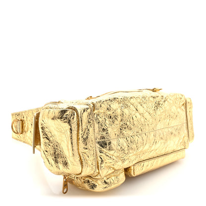 Balenciaga Metallized Agneau Arena Superbusy XS Sling Zip Shoulder Bag Gold 4 of 10