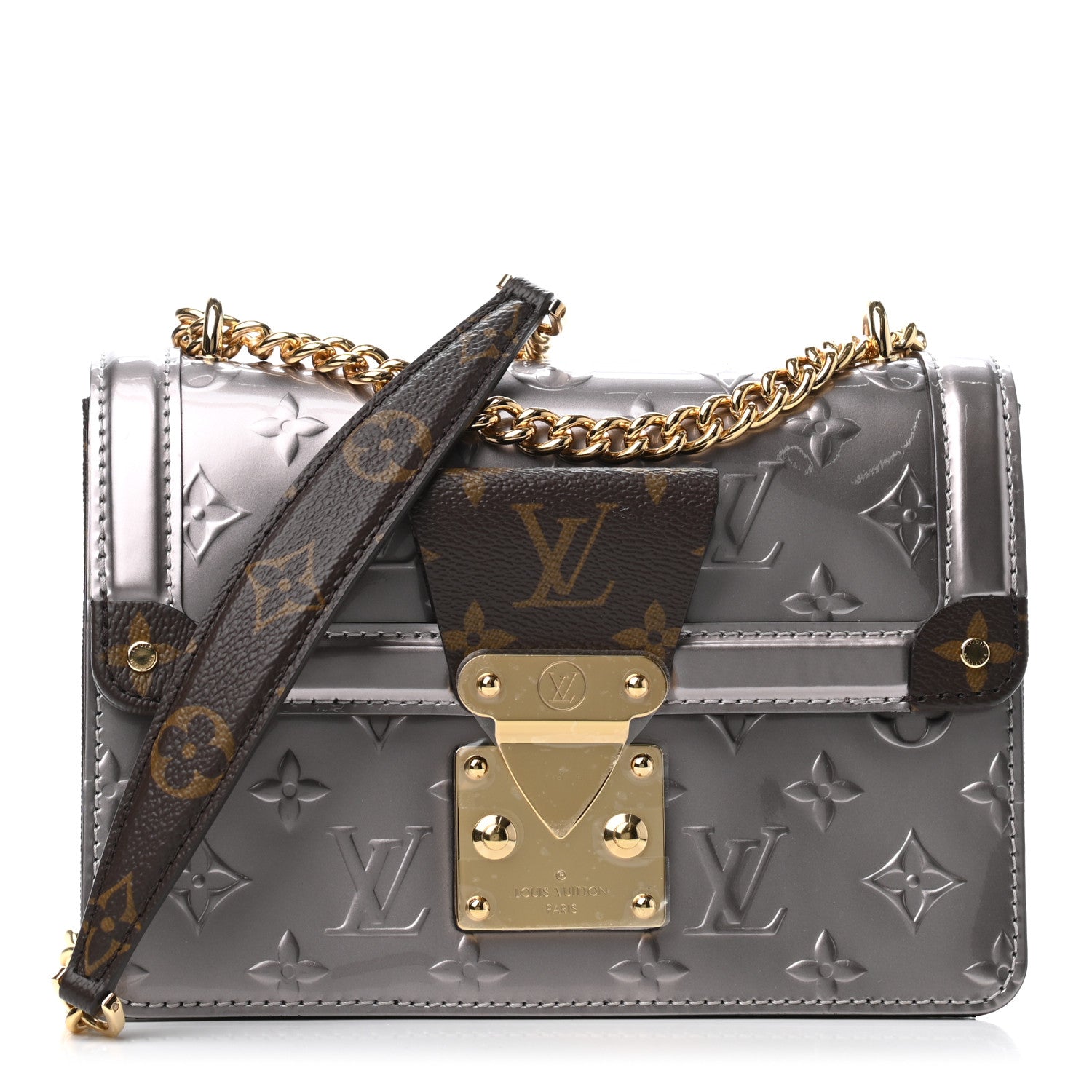 Louis Vuitton Vernis Epi Monogram Wynwood Metallic Taupe Grey 1 of 4