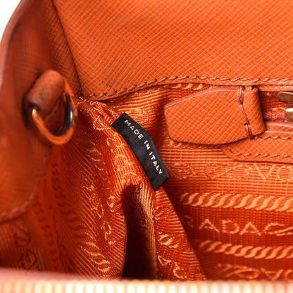 Prada Saffiano Medium Galleria Double Zip Tote Papaya 14 of 23