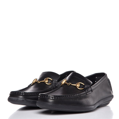 Gucci Calfskin Mens Horsebit Driver Loafers 6.5 Black 10 of 11
