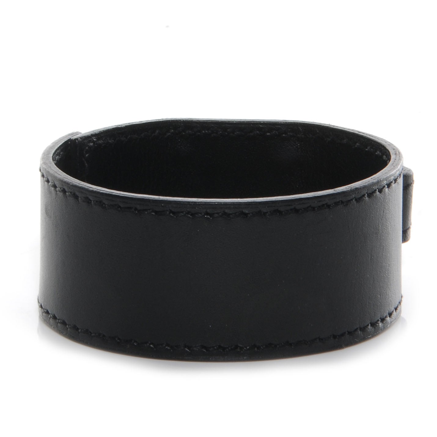 Hermes Sterling Silver Box Touareg Bracelet Medium Black 3 of 6