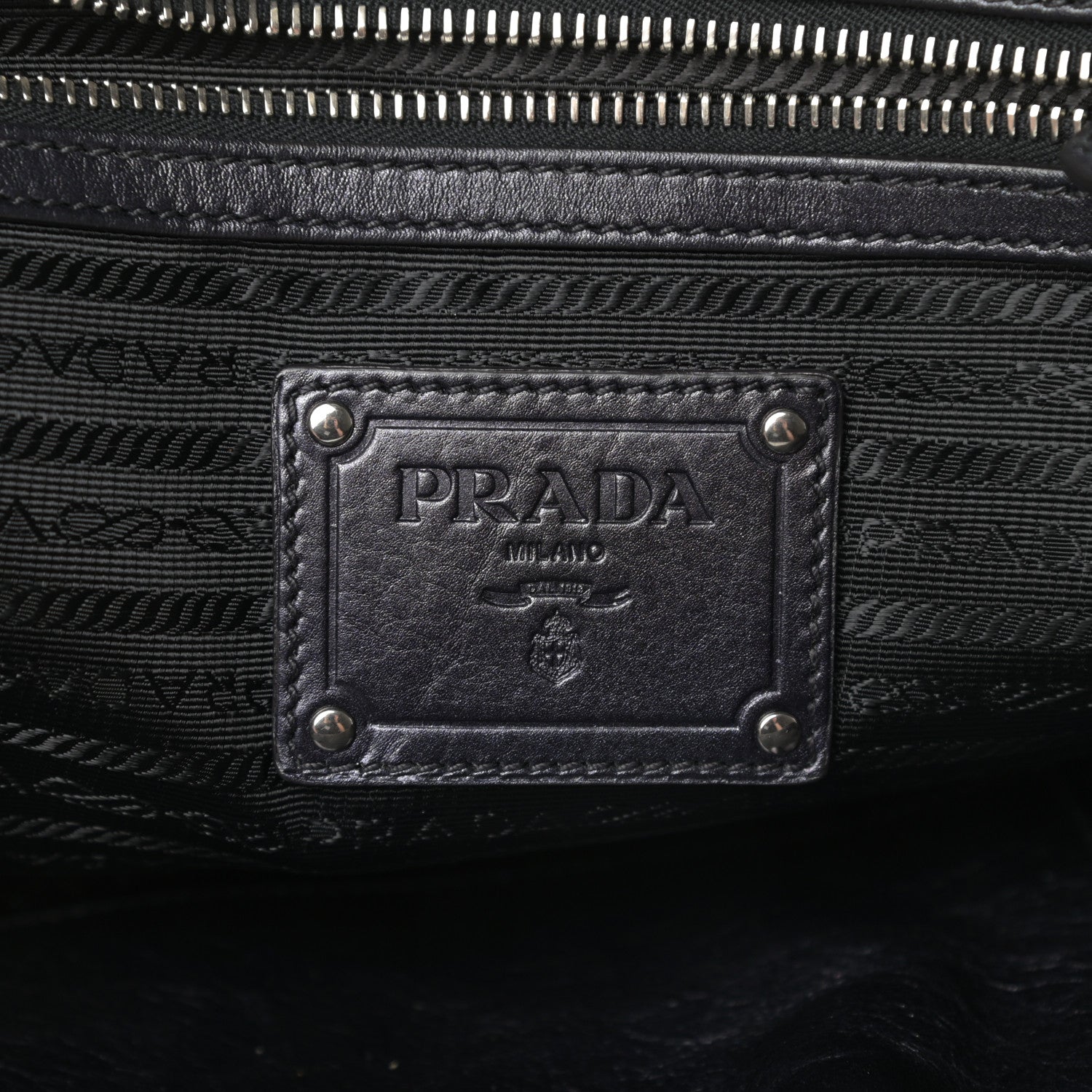 Prada Vitellino Mordo Shoulder Bag Anthracite 6 of 11