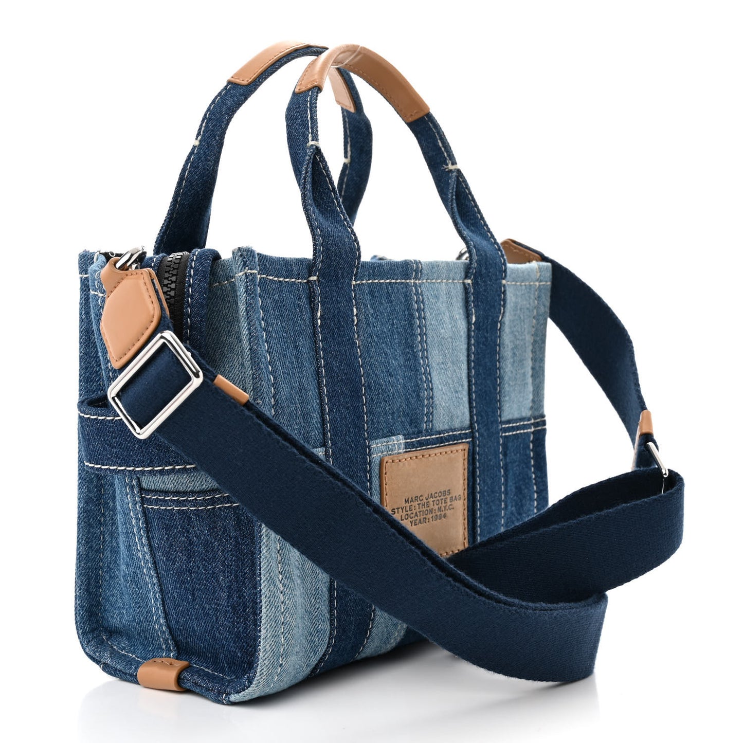 Denim Canvas Small Tote Bag Blue