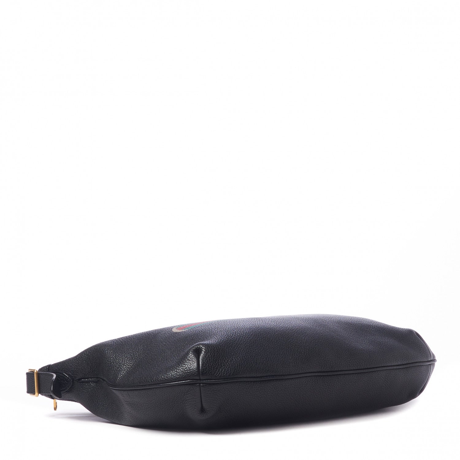 Gucci Grained Calfskin Logo Half Moon Hobo Black 4 of 9
