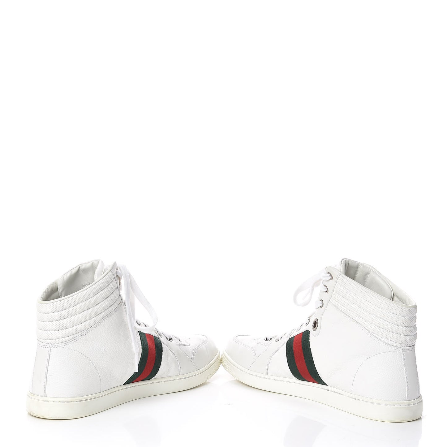 Calfskin Web Mens Coda High Top Sneakers 9 White