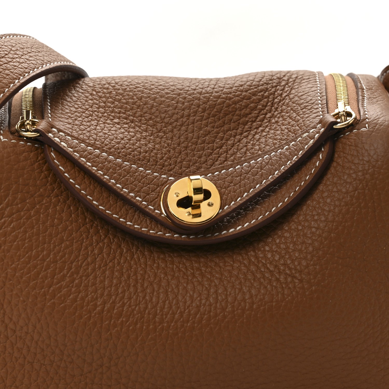 Hermes Taurillon Clemence Mini Lindy 20 Gold 8 of 10