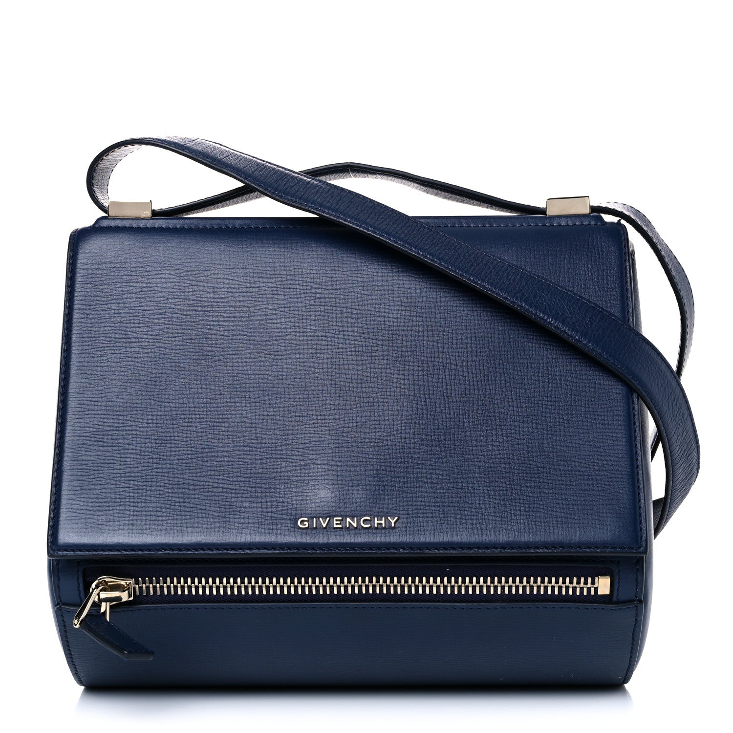 Givenchy Textured Calfskin Medium Pandora Box Crossbody Bag Navy 1 of 16