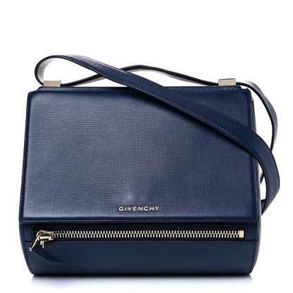 Givenchy Textured Calfskin Medium Pandora Box Crossbody Bag Navy 1 of 16