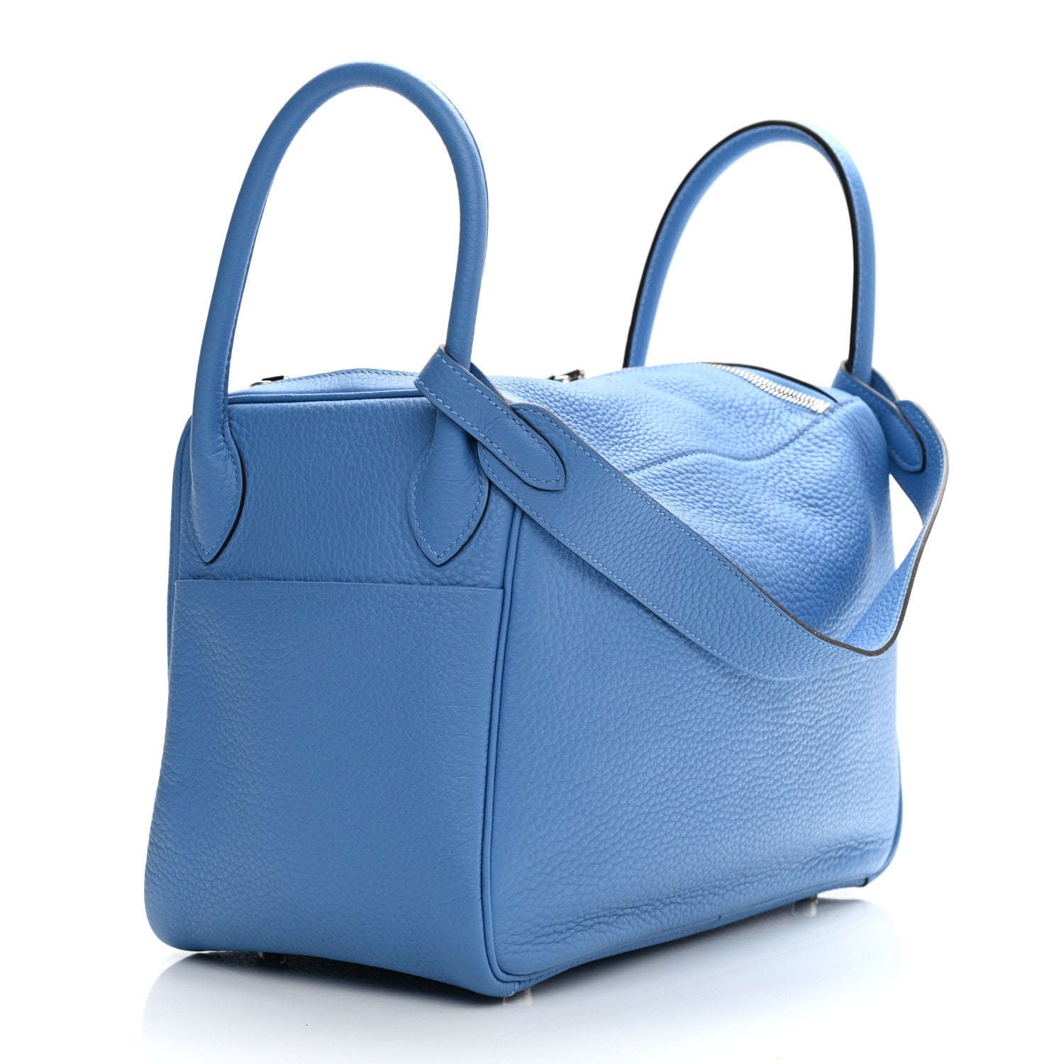 Hermes Taurillon Clemence Lindy 30 Bleu Paradis 3 of 11