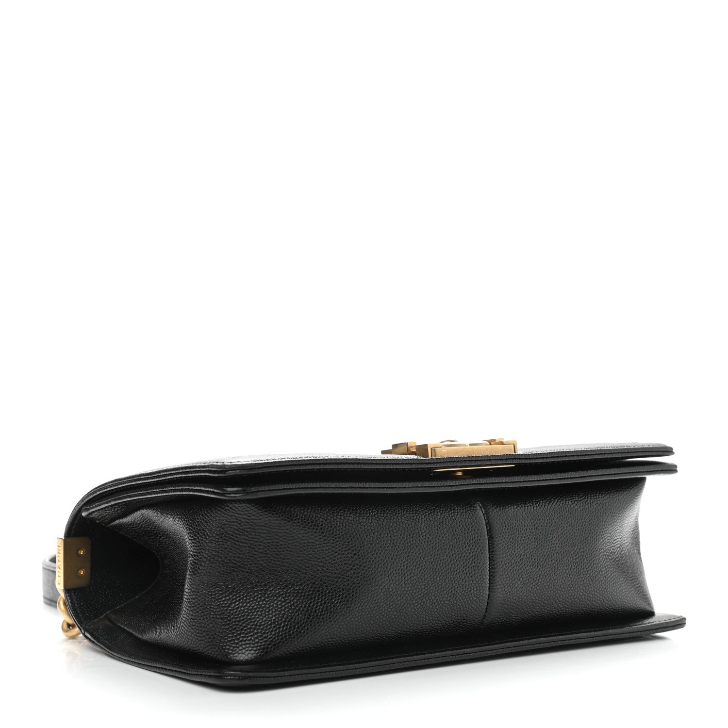 Chanel Caviar Chevron Quilted Medium Boy Flap Black 4 of 9