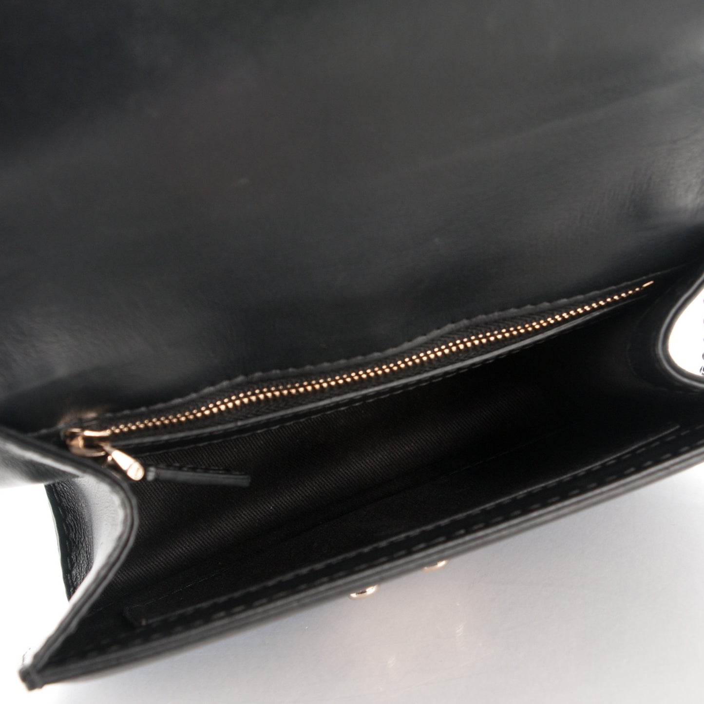 Vitello Small Glam Lock Rockstud Flap Black