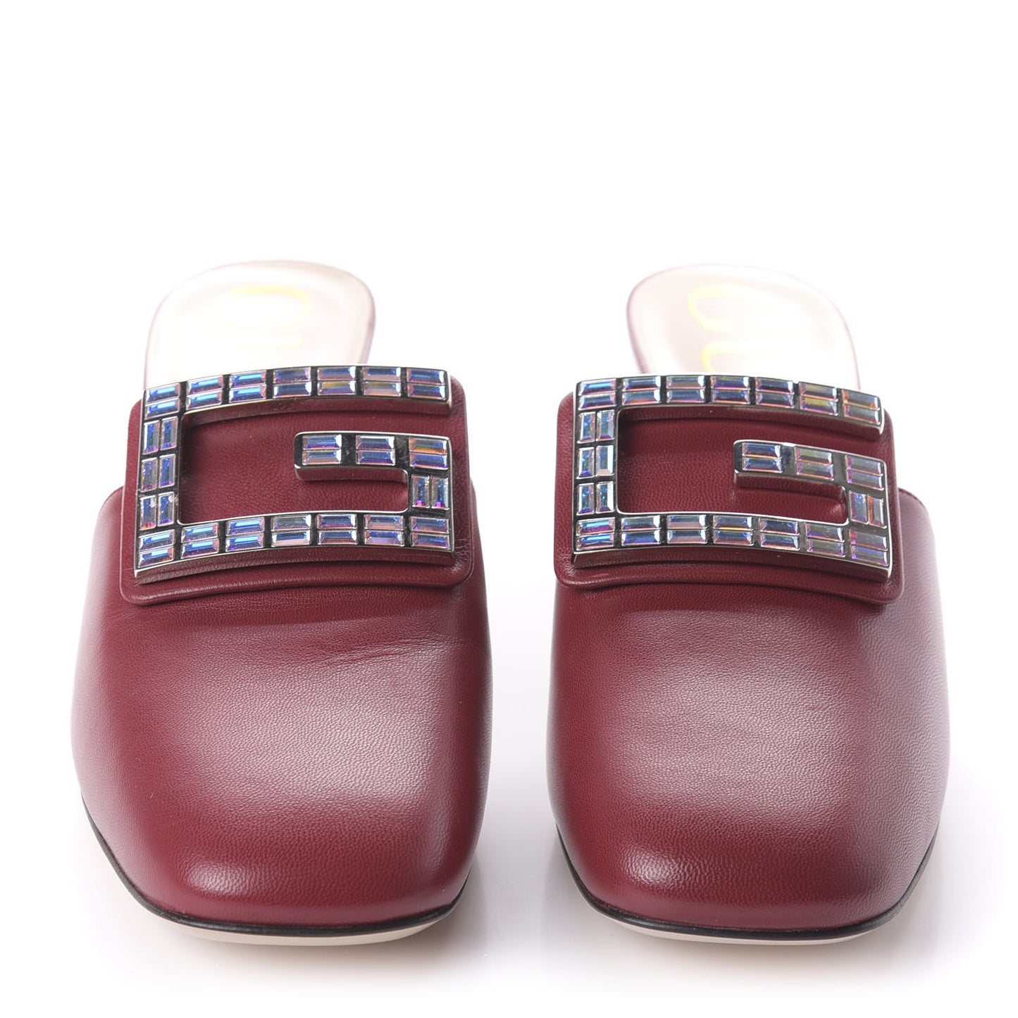 Malaga Kid Crystal Square G Madelyn Mules 36.5 Romantic Cerise