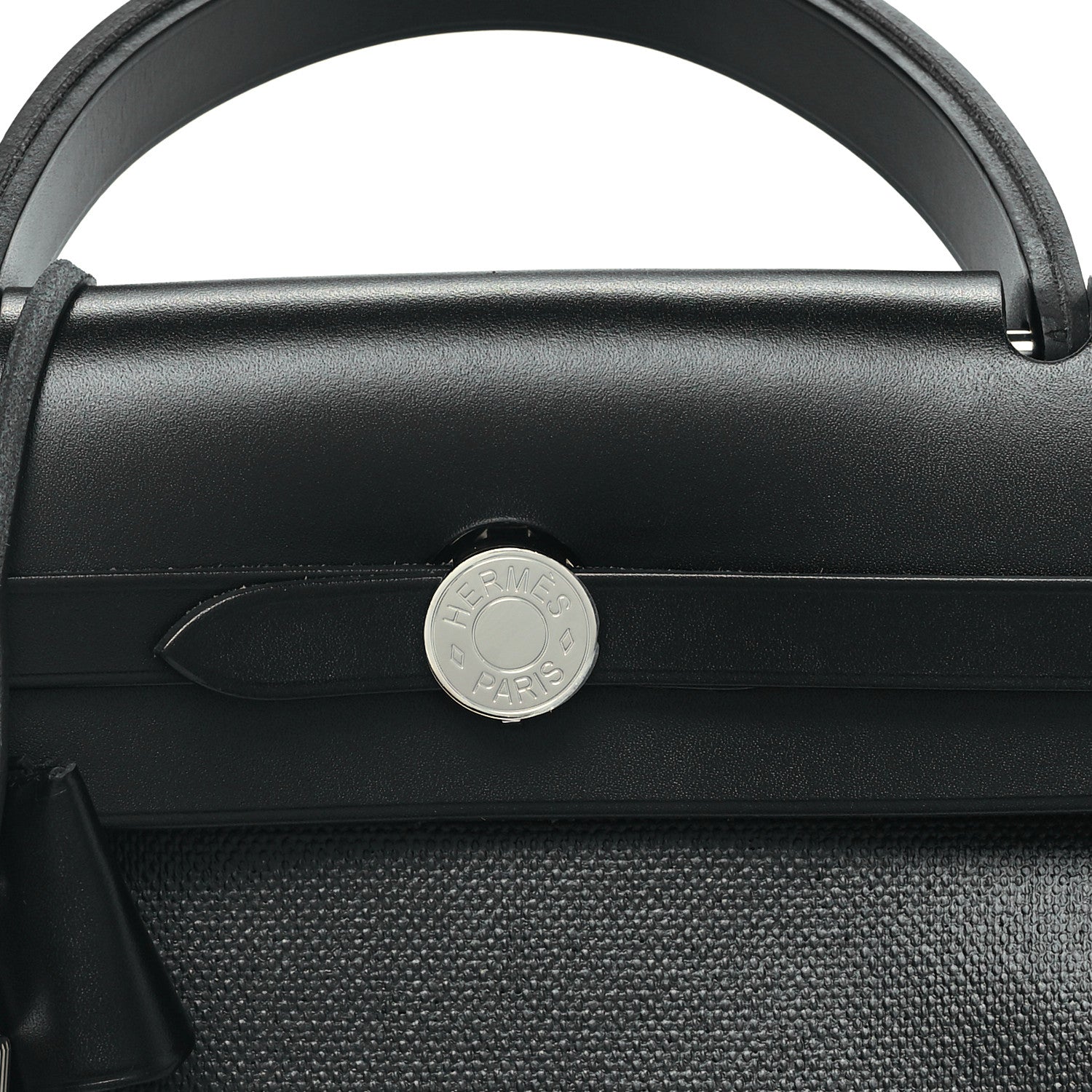 Hermes Toile H Berline Vache Hunter Herbag Zip PM 31 Black Ecru 10 of 11
