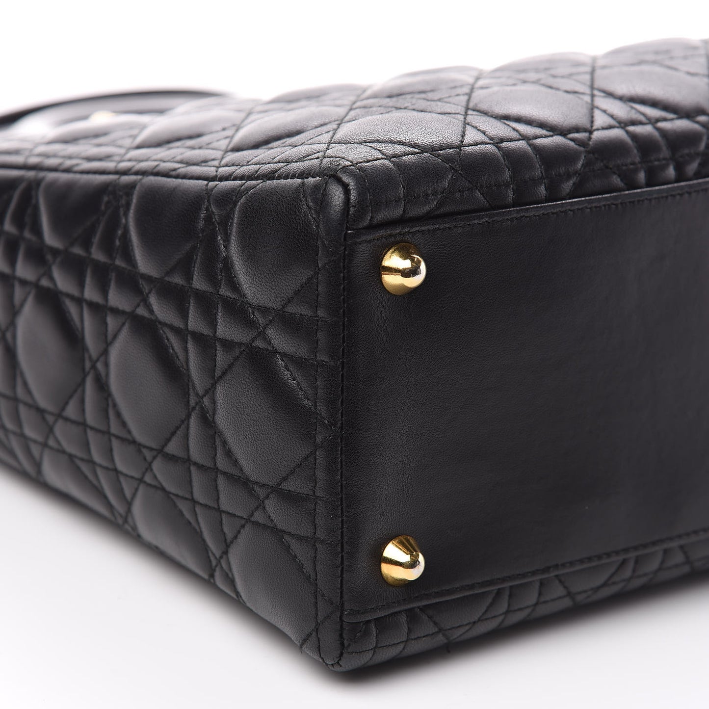 Lambskin Cannage Large Lady Dior Black