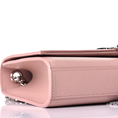 Saint Laurent Grain De Poudre Small Classic Monogram Kate Tassel Satchel Pale Blush 7 of 8