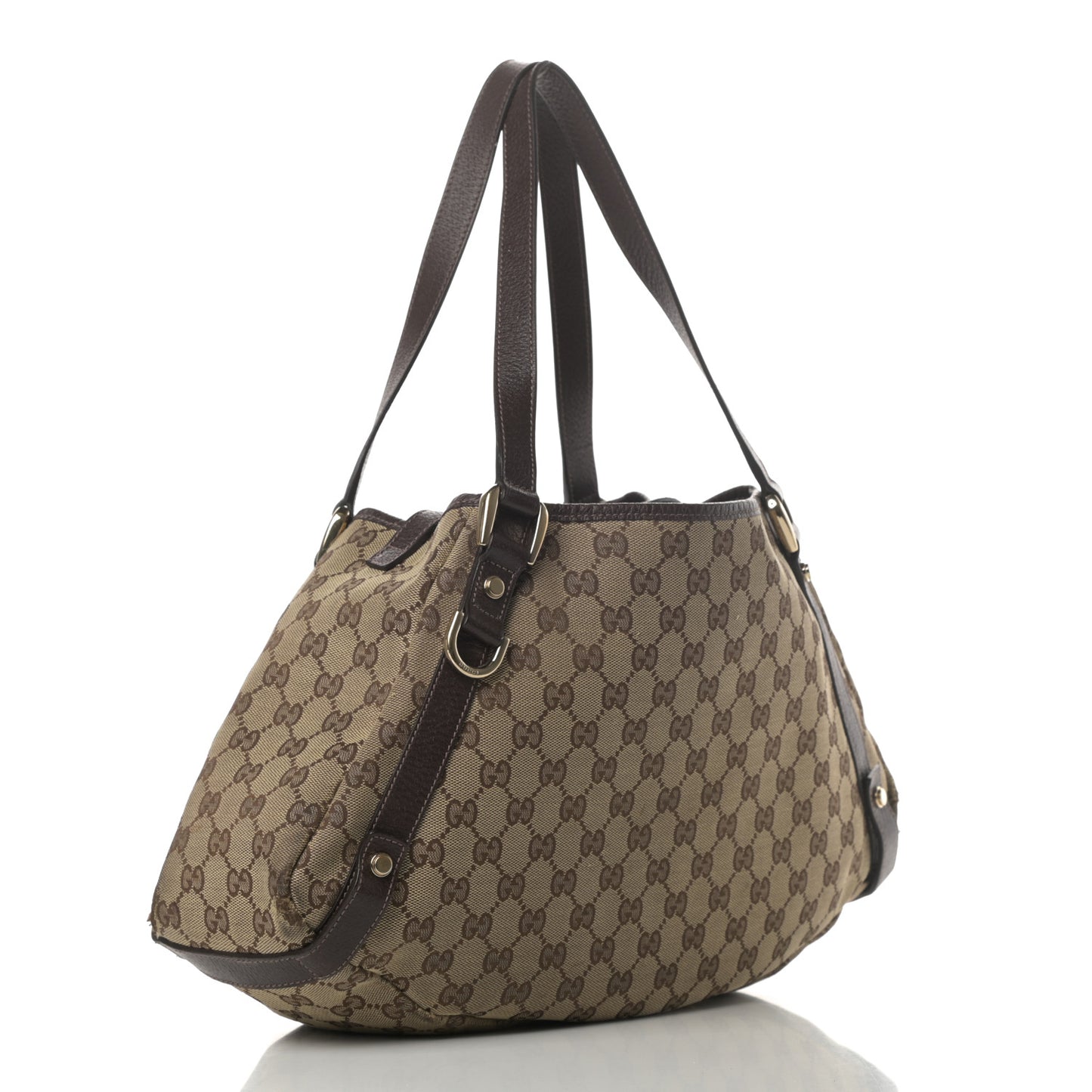 Monogram Medium Abbey Shoulder Bag Dark Brown