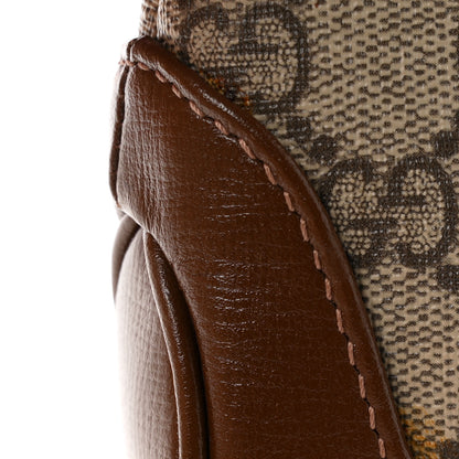 Gucci GG Supreme Monogram Azalea Calfskin Web Mini Jackie 1961 Hobo Beige Ebony Brown Sugar 13 of 13