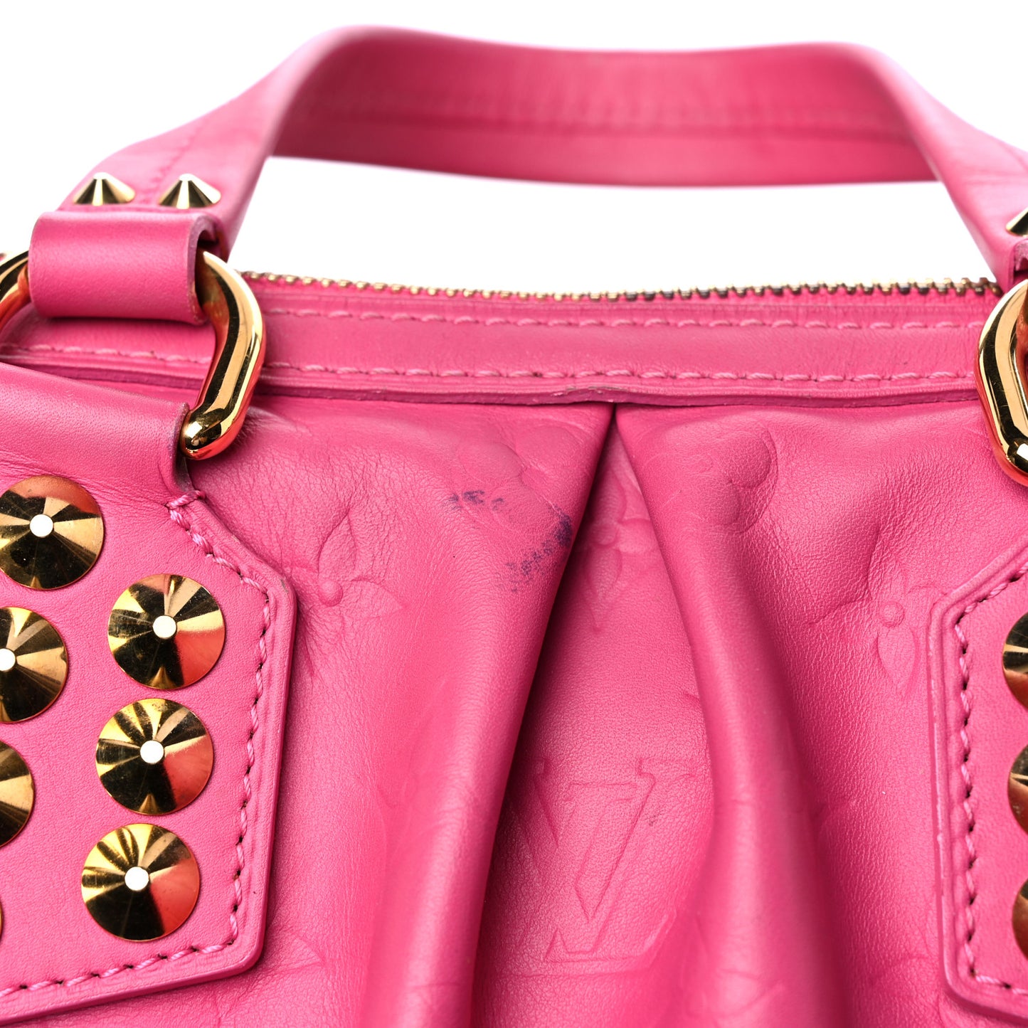Calfskin Embossed Courtney MM Fuchsia