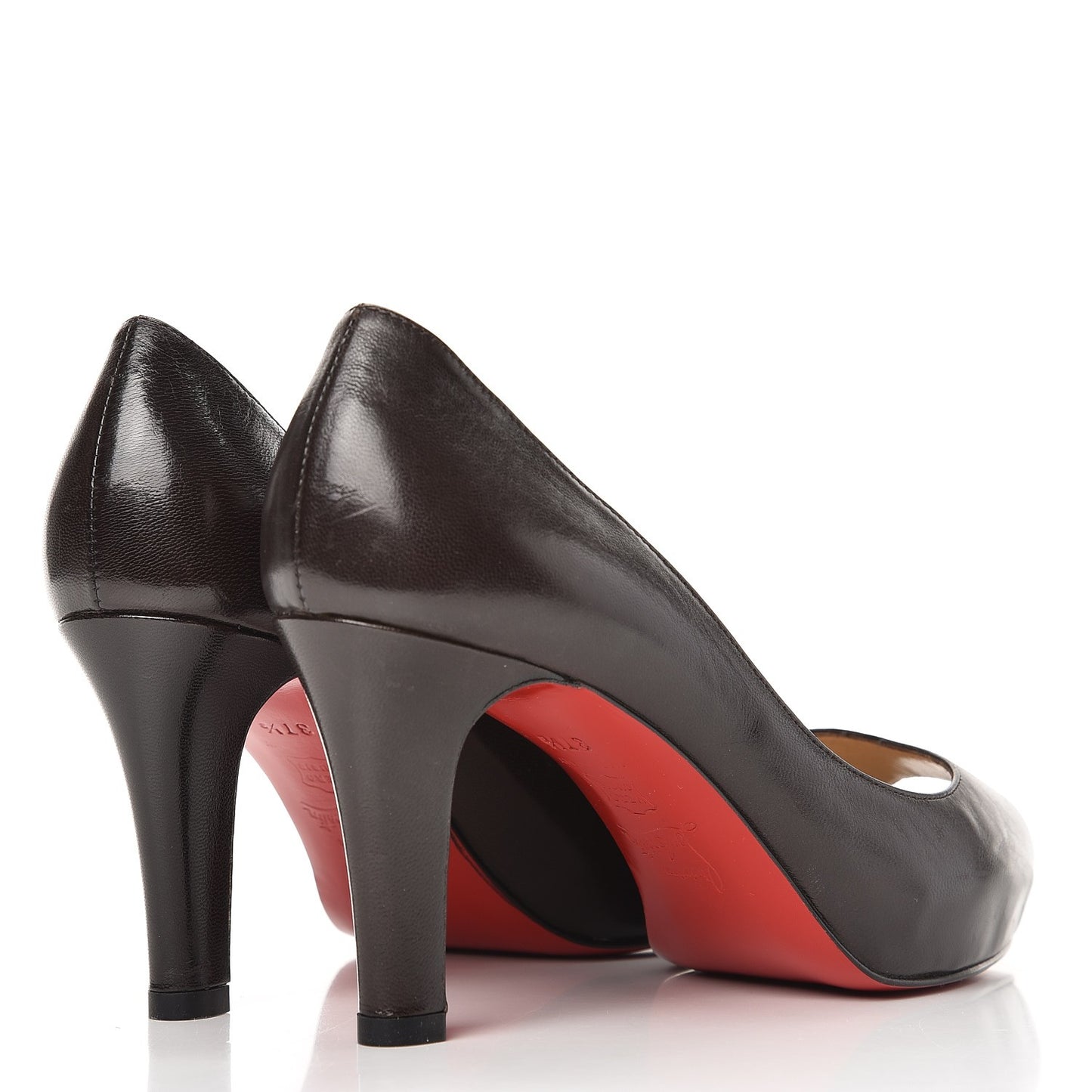 Calfskin 90 Platform Peep Toe Pumps 37.5 Brown