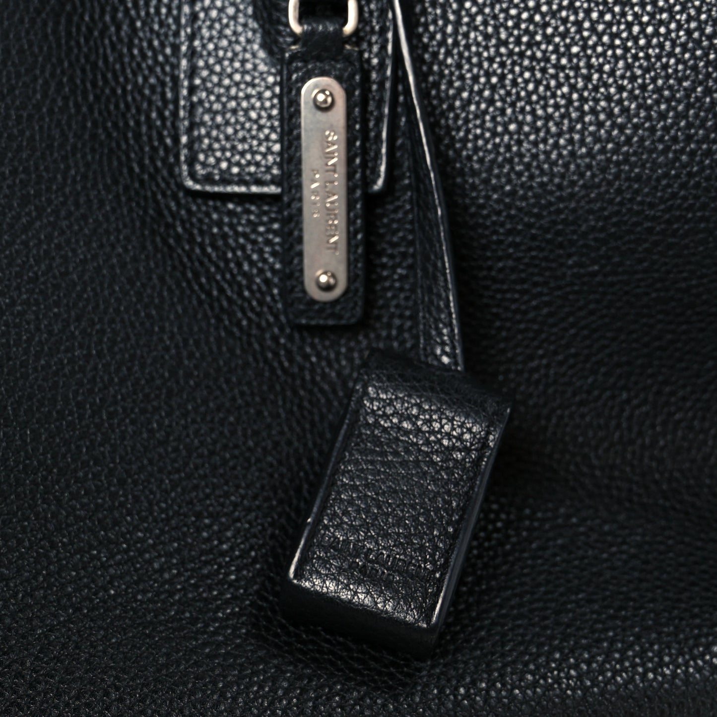 Grained Calfskin Small Supple Sac De Jour Black