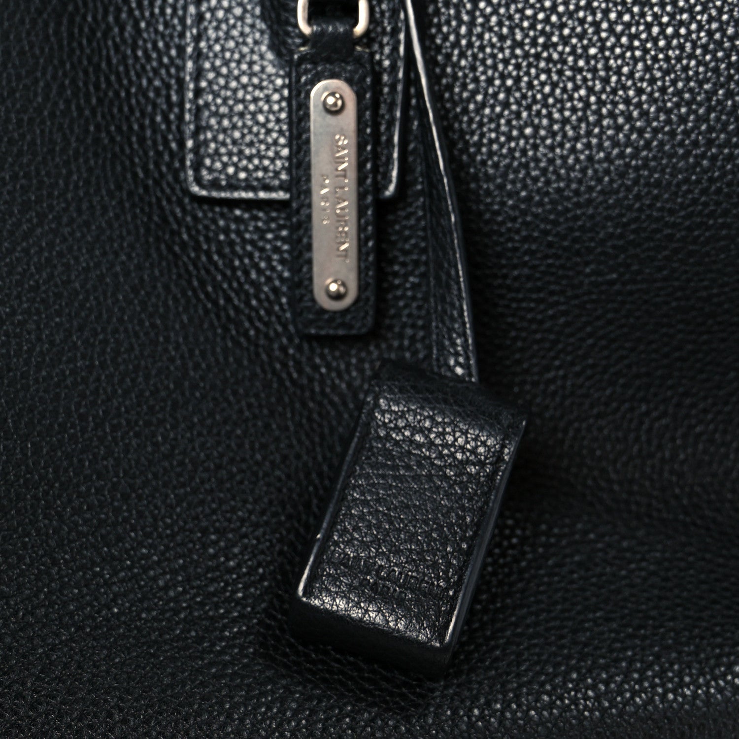 Saint Laurent Grained Calfskin Small Supple Sac De Jour Black 9 of 13