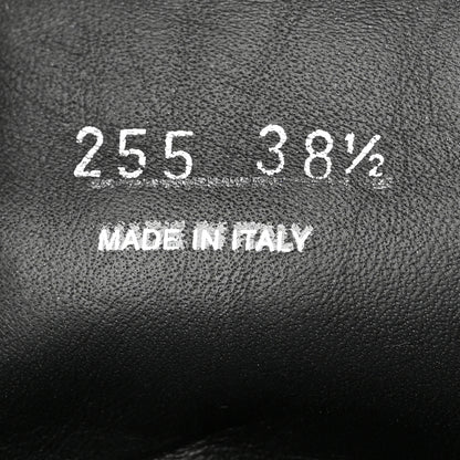 Prada Spazzolato Rois Nylon Metal Triangle Logo Monolith Pouch Pocket 55mm Boots 38.5 Black 6 of 16