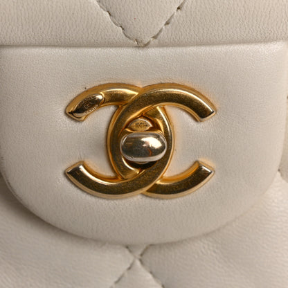 Chanel Lambskin Quilted Mini Heart Charms Flap White 12 of 16