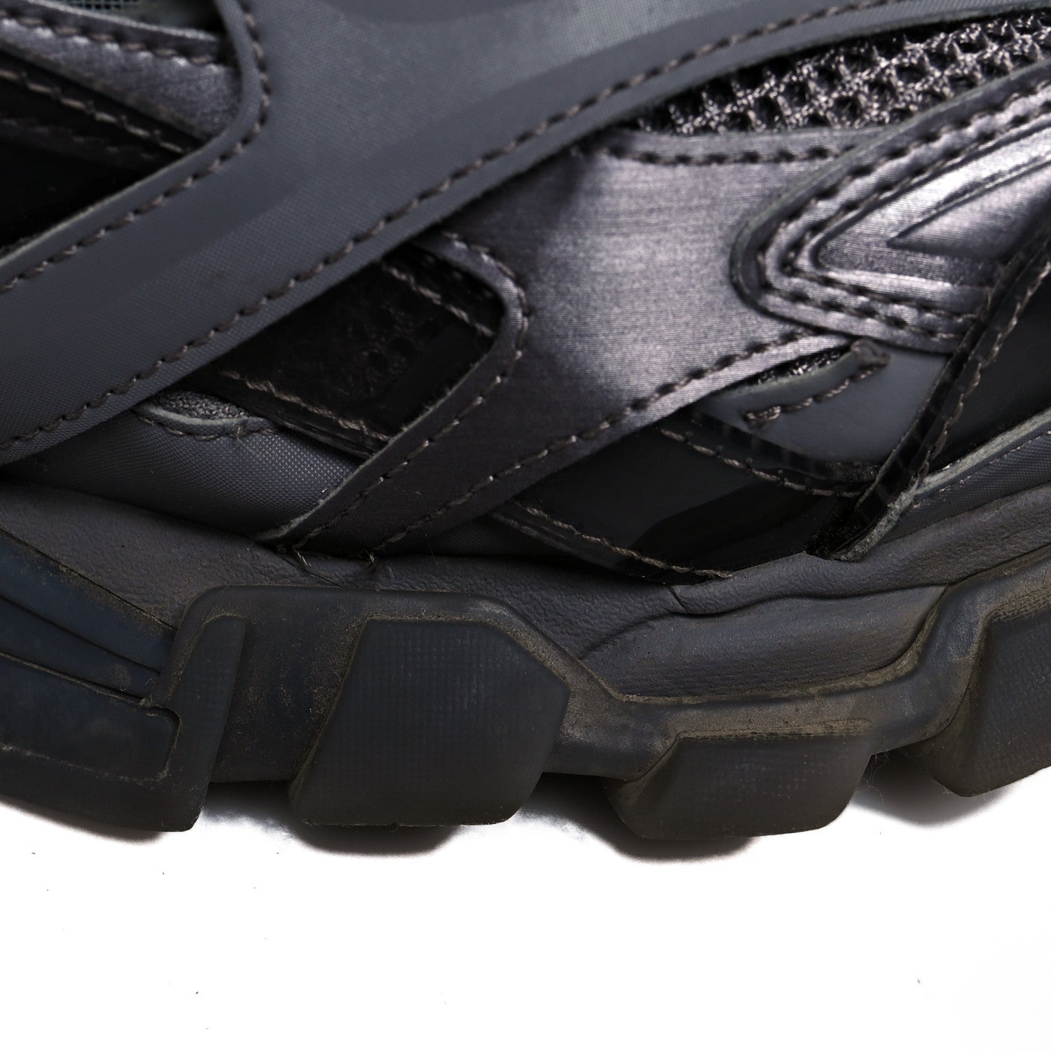 Balenciaga Rubber Mesh Monocolor Clear Sole Mens Track.2 Open Sneakers 43 Dark Grey 9 of 10