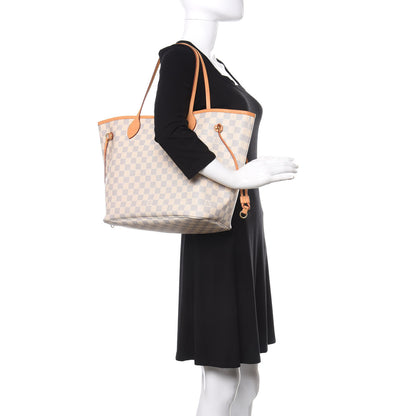 Louis Vuitton Damier Azur Neo Neverfull MM Rose Ballerine 2 of 12