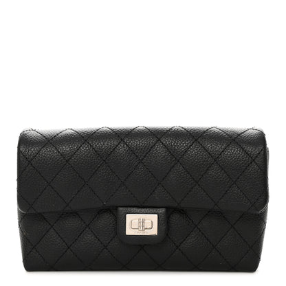 Chanel Grained Calfskin Quilted 2.55 Reissue Flap Belt Bag Clutch Black 1 of 8