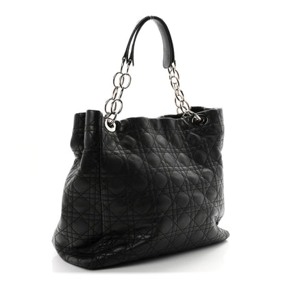 Christian Dior Lambskin Cannage Large Soft Lady Dior Shopping Tote Black 3 of 10
