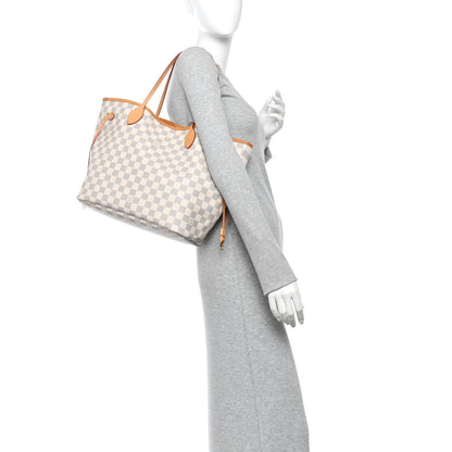 Louis Vuitton Damier Azur Neo Neverfull MM Rose Ballerine 2 of 12